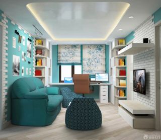创意现代风格两室一厅客厅装修效果图大全2023图片