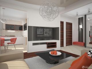 时尚现代风格家装两室一厅客厅装修效果图大全2023图片欣赏
