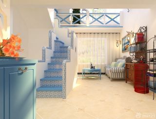 2023最新地中海家装小复式楼梯效果图