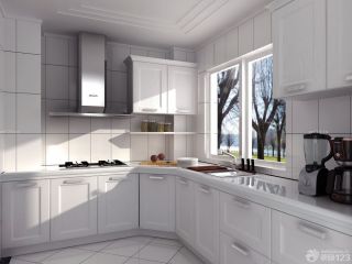 2023家庭最新整体厨房白色橱柜装修效果图