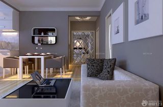 小户型简约风格现代沙发背景墙效果图