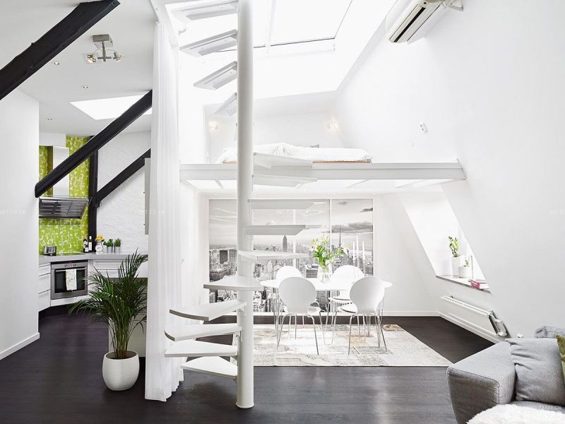 最新现代美式风格复式楼梯设计效果图欣赏