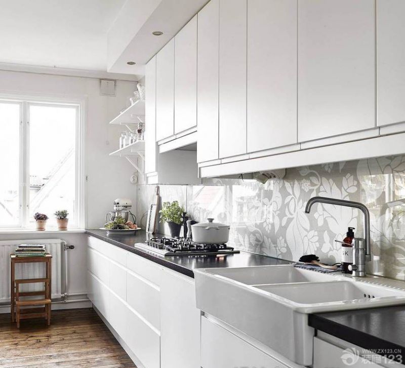 2023北欧风格家居90平方米三室一厅厨房装修效果图片