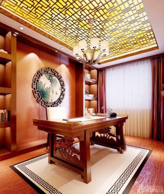 中式家装80平米小户型室内装修设计效果图片