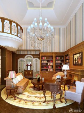 最新顶级别墅书房设计装修效果图片