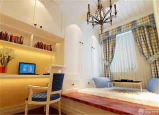 小户型装修地中海风格卧室窗帘颜色效果图