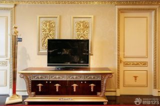 古罗马风格卧室电视柜装修效果图片