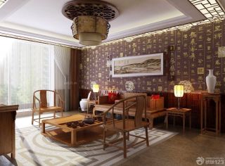 中式风格家装客厅灯具效果图片大全
