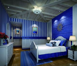 90平米3居室房屋地中海风格卧室装修效果图欣赏