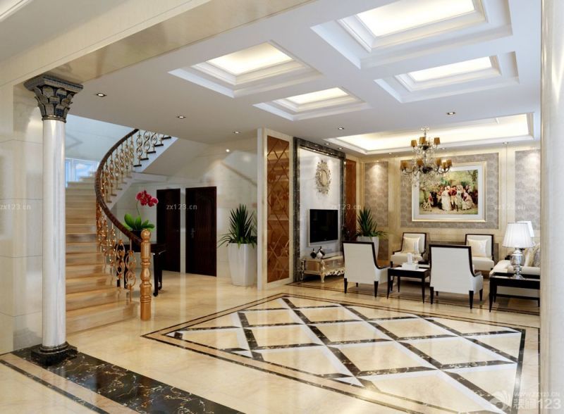 最新二层别墅铁艺楼梯扶手图片大全