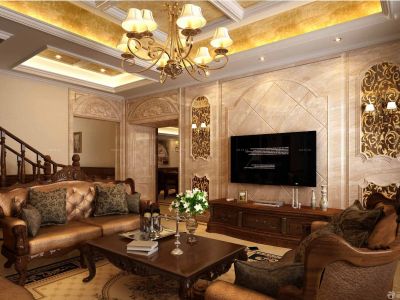 龙樾湾-89㎡-欧式风效果图