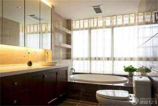 最新现代中式卫生间浴室浴室柜装修图片