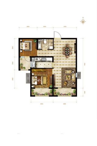 最新90平米两室别墅户型图大全2023