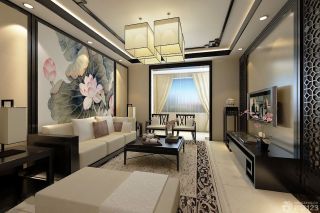 2023中式别墅客厅灯具设计装修效果图欣赏