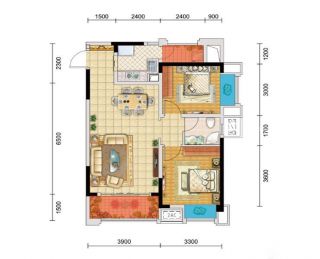 90平方两室一厅别墅户型图大全2023