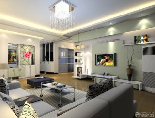 2023最新小户型客厅沙发水晶吊灯效果图片