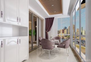 最新欧式家装客厅阳台设计装修效果图大全2023图片