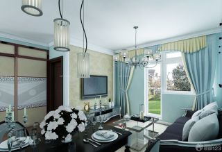 最新欧式风格客厅窗帘装修效果图大全2023图片