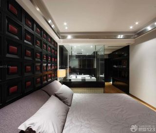 后现代设计风格90平米小户型浪漫的主卧室卫生间装修效果图大全