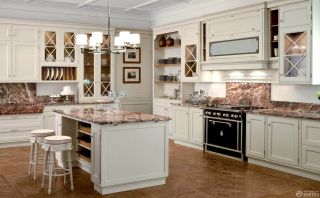 2023小户型厨房橱柜吧台最新设计效果图片