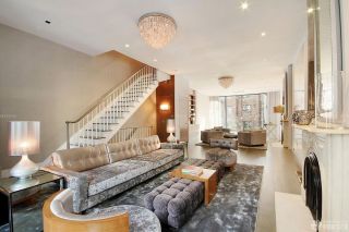 别墅室内欧式风格客厅沙发摆放装修设计效果图片大全
