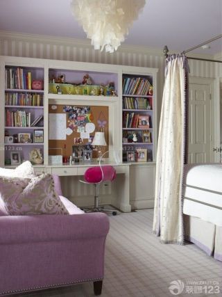 最新90后女生卧室多功能组合柜设计效果图片