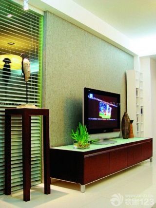 室内客厅简约电视墙装修设计效果图