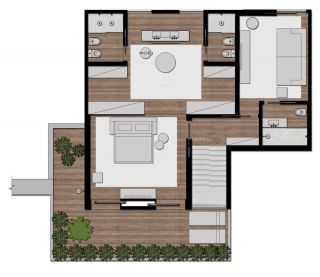 80平米小户型一居室装修设计平面图欣赏2023