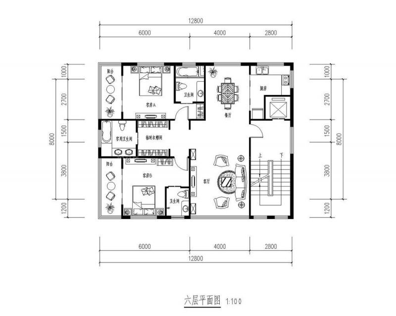 2023大户型复式别墅设计效果图纸