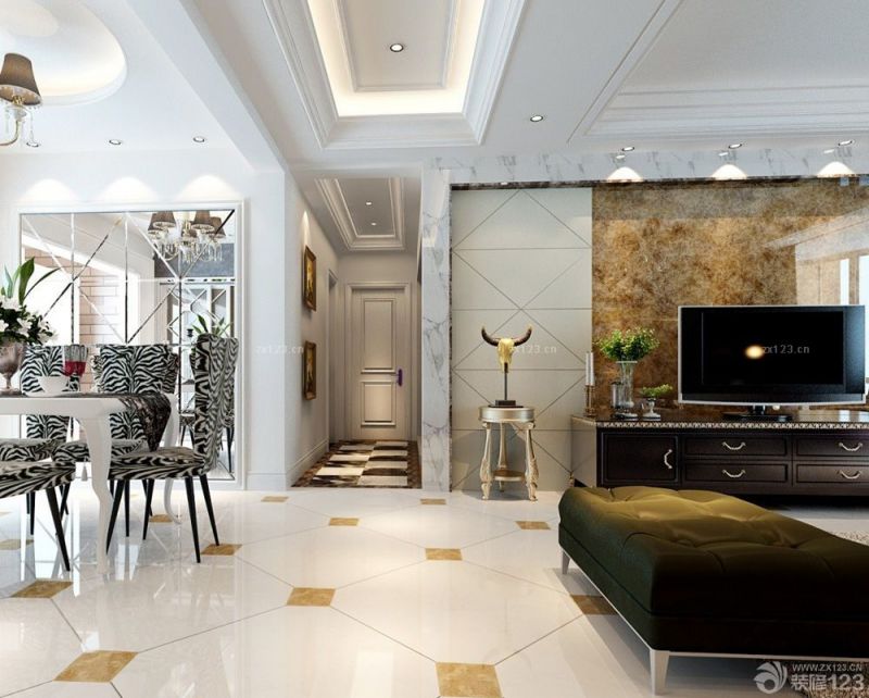 最新简欧风格客厅走廊装修图片大全