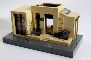 欧式农村小型别墅楼房模型设计图