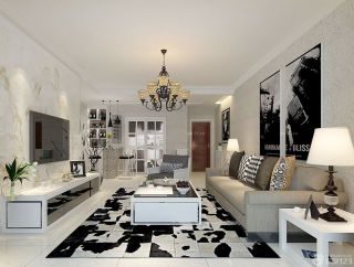 现代客厅多人沙发装修效果图片大全2023图片