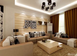 现代客厅沙发背景墙装饰画装修效果图大全2023图片
