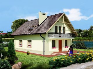 美式家装小别墅庭院设计效果图