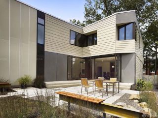 现代美式风格小别墅庭院设计效果图欣赏2023