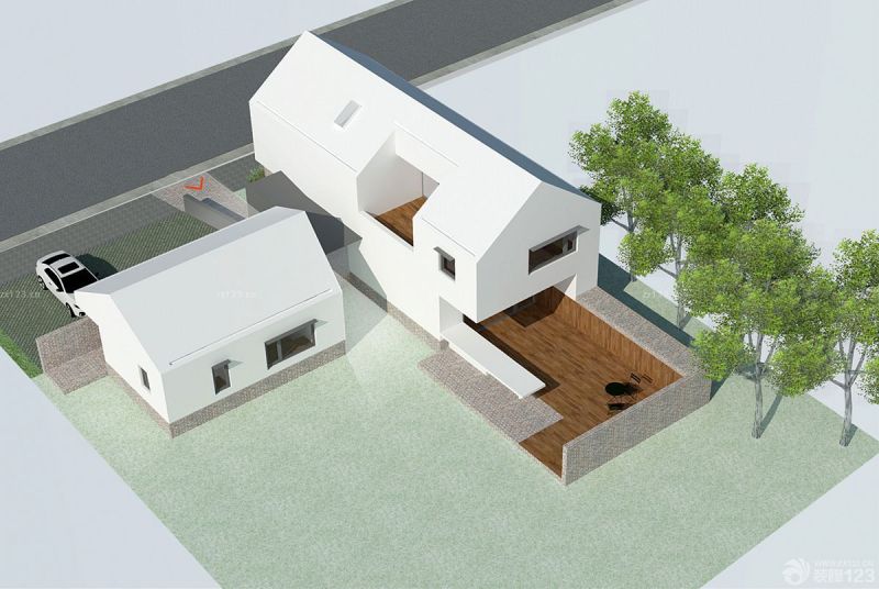 最新现代简约风格农村小型别墅设计图片