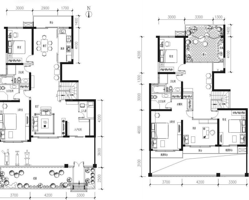 两层豪宅别墅最新设计平面图欣赏
