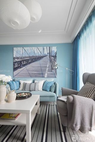 2023地中海风格公寓时尚客厅装饰图片