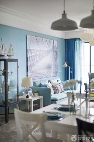 最新地中海风格公寓时尚客厅装饰图片大全
