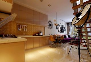 现代风格家装厨房客厅隔断设计效果图片