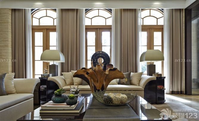 最新200平米别墅新中式风格装修图片大全