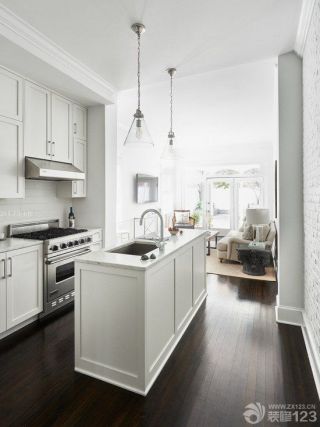 美式家装风格55平米小户型厨房装修样板间大全