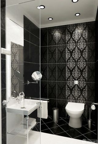 小户型卫生间古典花纹图案装饰效果图欣赏