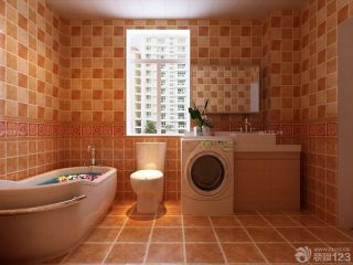 2023整体浴室小格子砖墙面装修效果图片