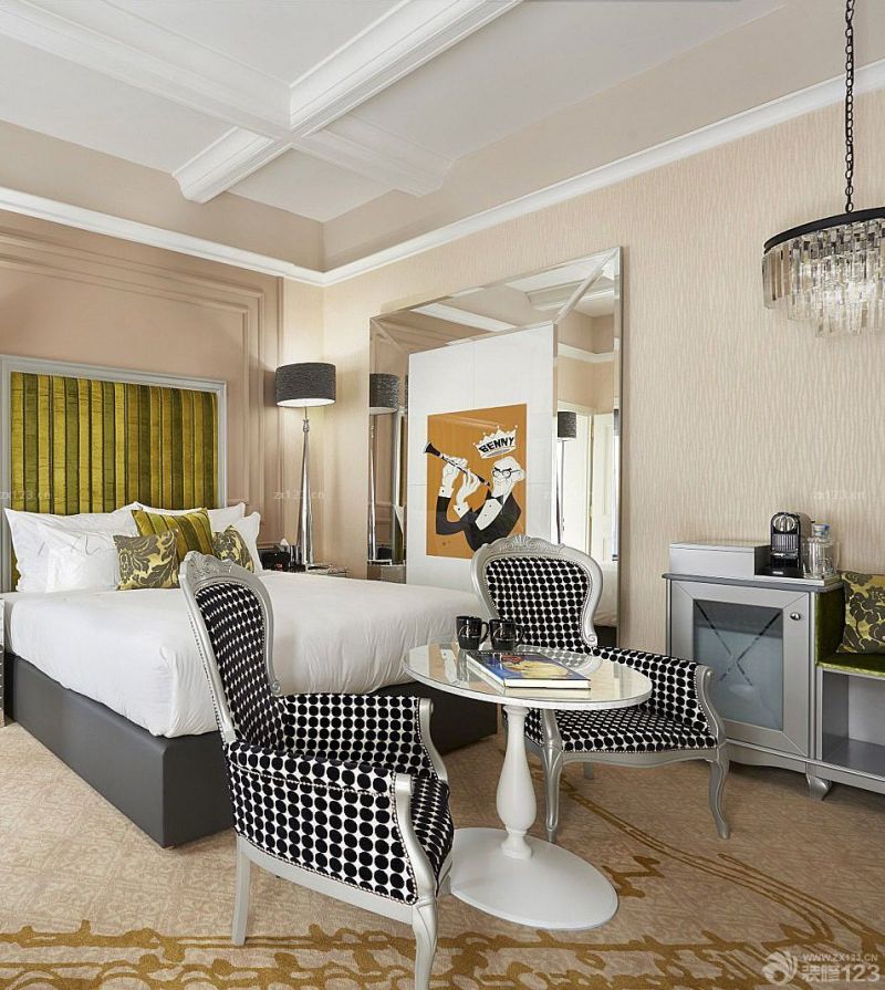 乡村别墅卧室单人沙发装修图片大全