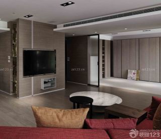 小户型客厅简单电视墙装修效果图大全2023图片 
