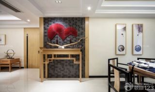 新中式家装玄关装修设计样板间欣赏