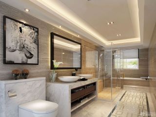 最新简欧设计风格卫生间浴室装修样板间