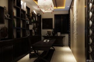 中式家居房子书房装修设计图片欣赏