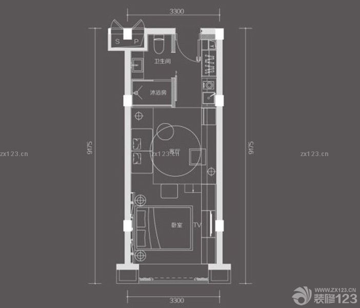 2023最新40平米小户型室内设计平面图